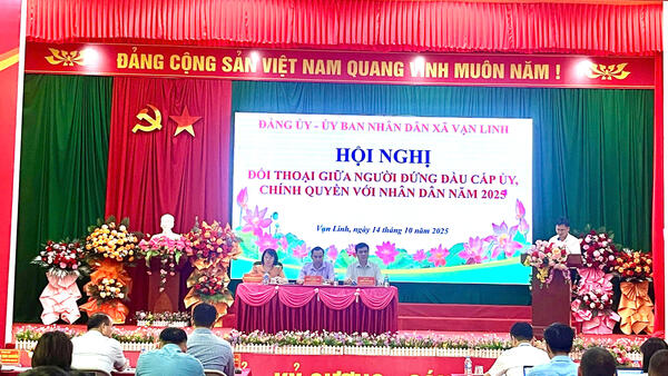 XÃ VẠN LINH TỔ CHỨC HỘI NGHỊ ĐỐI THOẠI GIỮA NGƯỜI ĐỨNG ĐẦU CẤP ỦY, CHÍNH QUYỀN VỚI NHÂN DÂN NĂM 2025