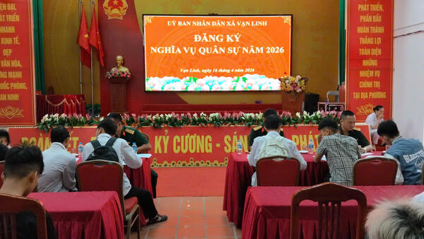 XÃ VẠN LINH TỔ CHỨC ĐĂNG KÝ NGHĨA VỤ QUÂN SỰ NĂM 2026