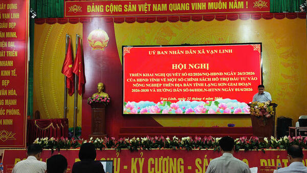 Xã Vạn Linh triển khai Nghị quyết số 02/2026/NQ-HĐND về chính sách hỗ trợ đầu tư vào nông nghiệp giai đoạn 2026–2030 và hướng dẫn số 04/HDLN-HTNN ngày 01/4/2026