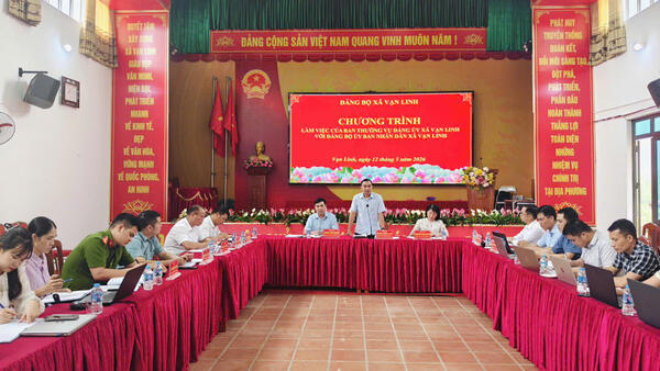 CHƯƠNG TRÌNH LÀM VIỆC CỦA BAN THƯỜNG VỤ ĐẢNG ỦY XÃ VẠN LINH VỚI ĐẢNG BỘ ỦY BAN NHÂN DÂN XÃ VẠN LINH